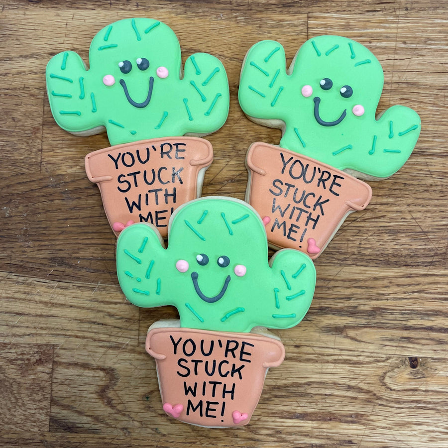 Valentines "Cactus" Sugar Cookie