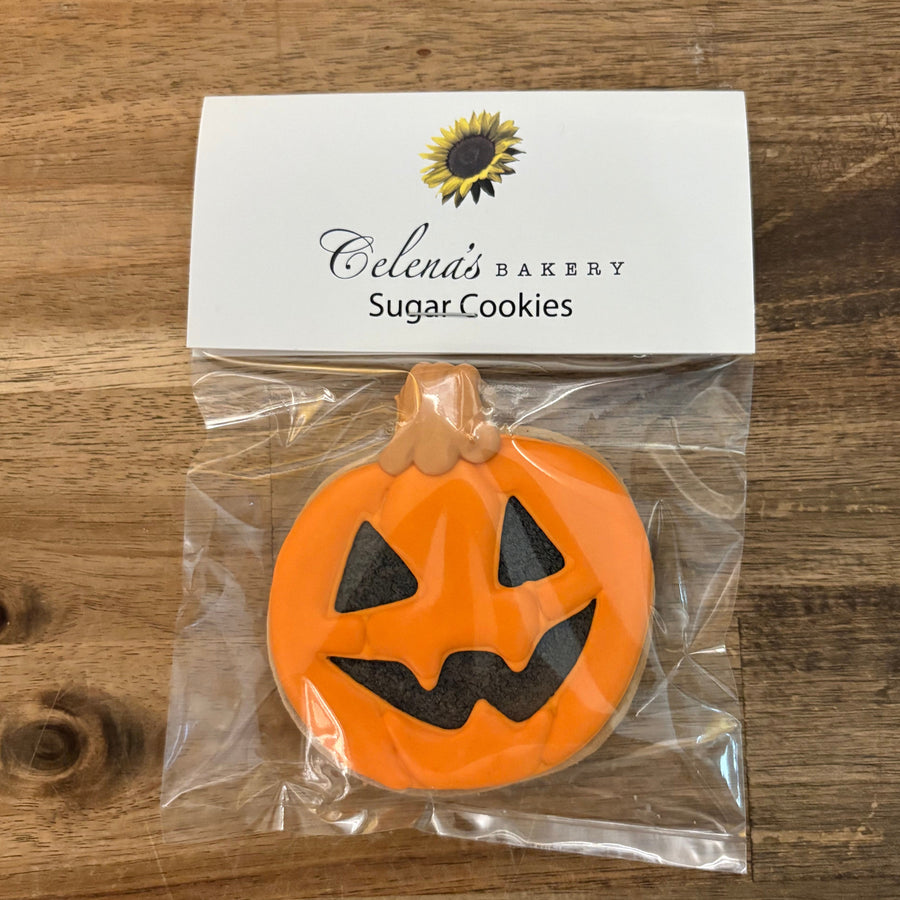 Halloween "Jack-o-Lantern" Sugar Cookies